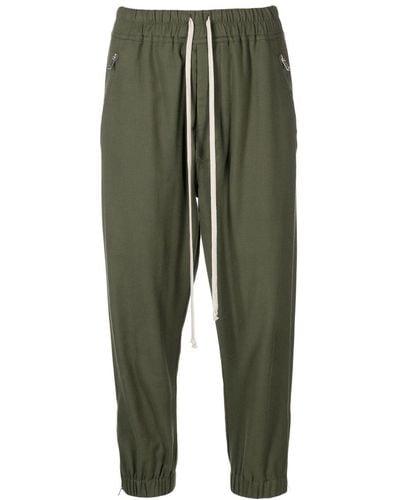 Rick Owens Drawstring-waist Cropped Pants - Green