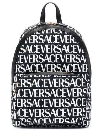 Versace Parfums Black Medusa Logo Adjustable Strap Sport Summer Backpack