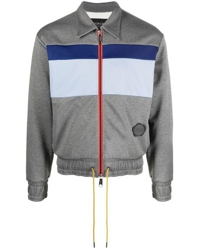 Viktor & Rolf Stripe-print Zip-up Track Jacket - Gray