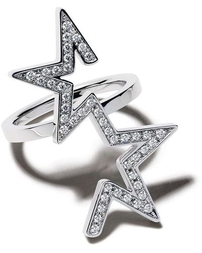 Tasaki 18kt 'Abstract Star' Weißgoldring mit Diamanten