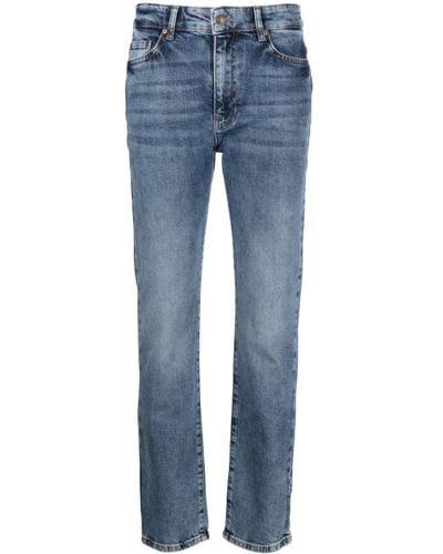 Chiara Ferragni High-rise Slim-cut Cotton Jeans - Blue