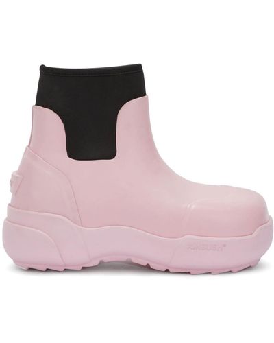 Ambush Square-toe Ankle Boots - Pink