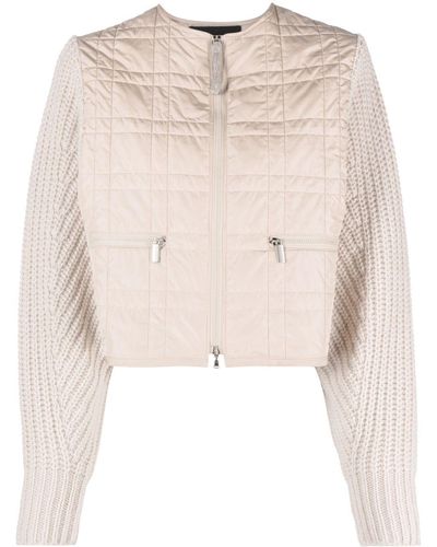 Fabiana Filippi Contrast-sleeve Bomber Jacket - Natural