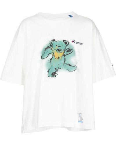 Maison Mihara Yasuhiro T-Shirt mit Teddy - Blau
