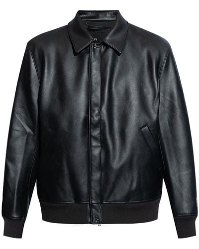 Y-3 Real Madrid Feaus-leather Jacket - Black