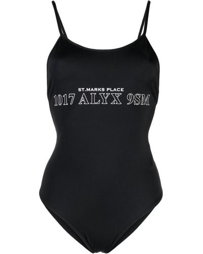 1017 ALYX 9SM 1017 9sm Logo-print Low-back Swimsuit - Black