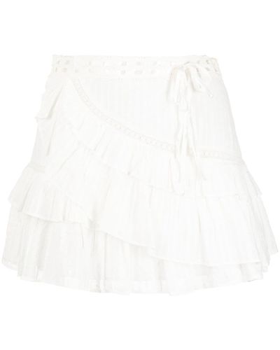 LoveShackFancy Ruffle-trimmed Mini Skirt - White