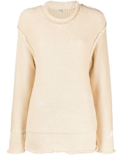 R13 Neutral Ribbed-knit Sweater - Natural