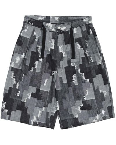Marcelo Burlon Shorts mit Kreuz-Print - Grau