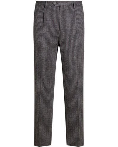 Etro Plaid Chino Trousers - Grey