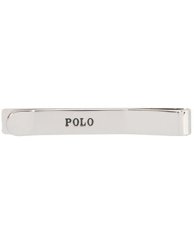 Polo Ralph Lauren Engraved Logo Tie Clip - Metallic