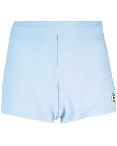 Sporty & Rich X Lacoste Logo-patch Mini Shorts - Blue