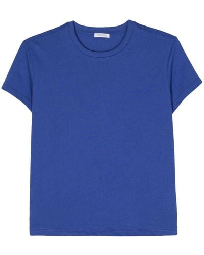 Patrizia Pepe T-Shirt mit gummiertem Logo - Blau