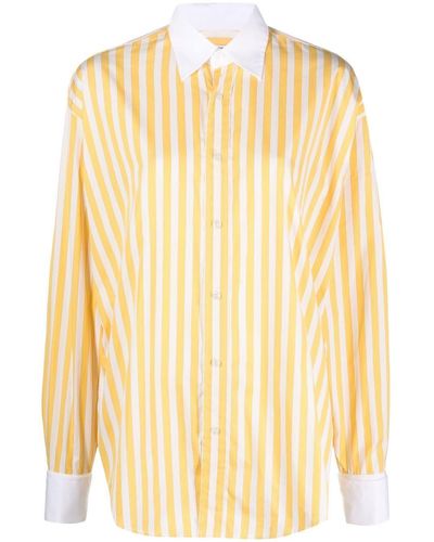 Filippa K Striped Tuxedo Shirt - Yellow