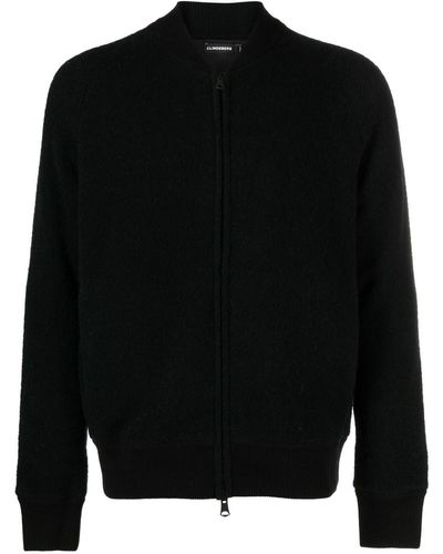 J.Lindeberg Mario Front-zip Fastening Sweater - Black