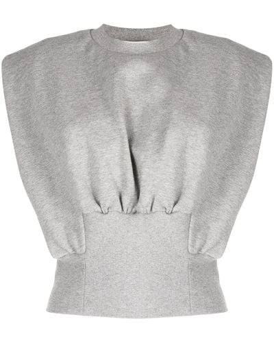 3.1 Phillip Lim Top smanicato mélange - Grigio