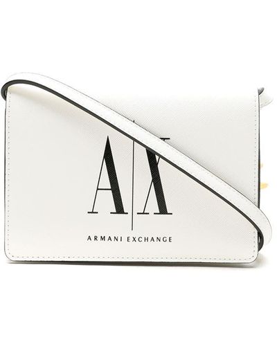 Armani Exchange ロゴ ショルダーバッグ - ホワイト
