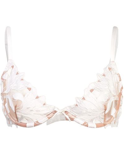 Fleur du Mal Lily Lace Demi Bra - White