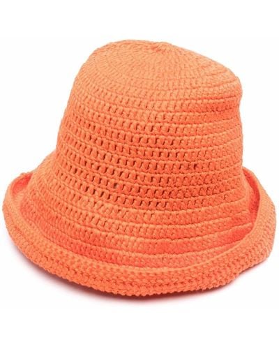 Alanui Beach Break Crochet Hat - Orange