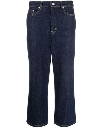 KENZO Sumire Cropped-Jeans - Blau