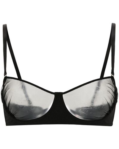 Maison Close Bh Met Mesh Vlakken - Zwart