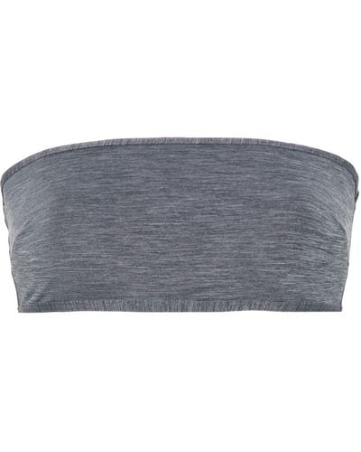 Totême Mélange-effect Bikini Top - Gray