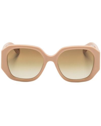 Chloé Marcie Oversize-frame Sunglasses - Natural
