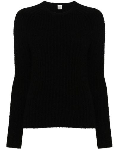 Totême Pullover aus Frottee - Schwarz