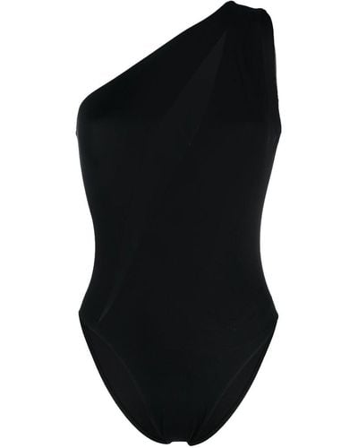 Versace One-shoulder Lycra One Piece Swimsuit - Black