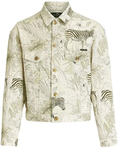 Etro Zebra-print Shirt Jacket - Natural