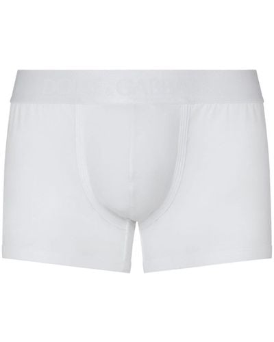 Dolce & Gabbana Shorts mit Logo-Bund - Weiß