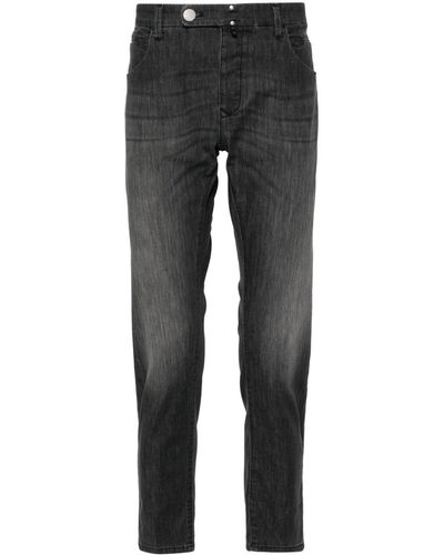 Incotex Tief sitzende Slim-Fit-Jeans - Grau