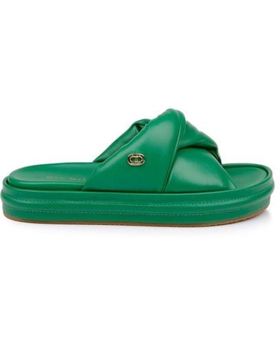 Dee Ocleppo Milan Leather Slides - Green