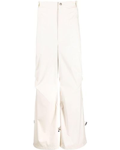 Moncler Pantalon ample à taille haute - Blanc