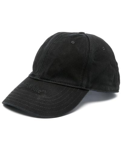 Off-White c/o Virgil Abloh Logo-embroidered Denim Hat - Black