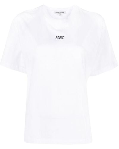 Each x Other Logo-print Cotton T-shirt - White