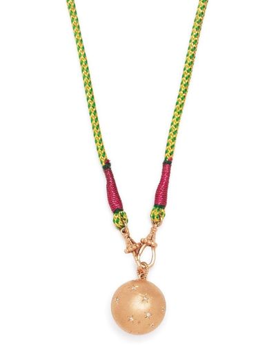 Marie Lichtenberg 18kt Heartbeat Orb Rose Gold Diamond Necklace - Metallic