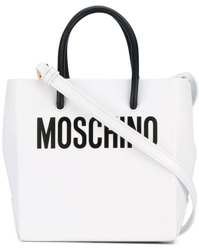 Moschino Cross-body Mini Shopper Bag - White