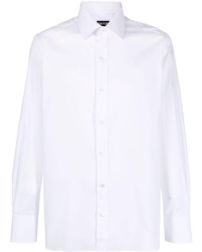 Tom Ford Langärmeliges Hemd - Weiß