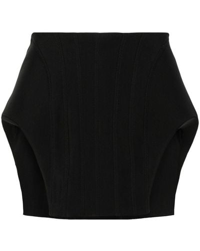 Mugler Corset-inspired Mini Skirt - Black