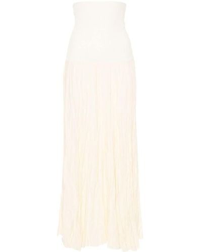 Johanna Ortiz Light Sound Crinkled Midi Skirt - White
