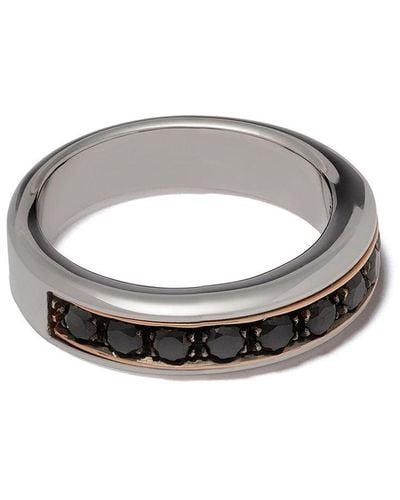Zancan Ring Verfraaid Met Edelsteen - Metallic