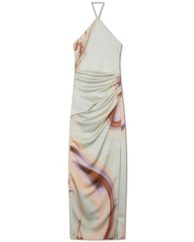 Jonathan Simkhai Hansel Marble-print Gown - White