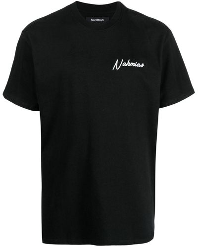 NAHMIAS Bunny Garden Cotton T-shirt - Black