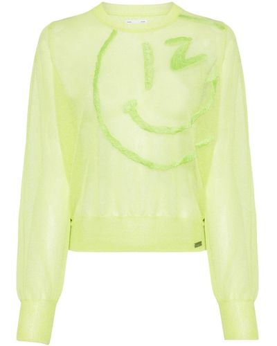 Izzue Motif-embroidered Jumper - Yellow