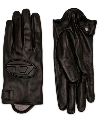 DIESEL G-reies Leren Handschoenen - Zwart