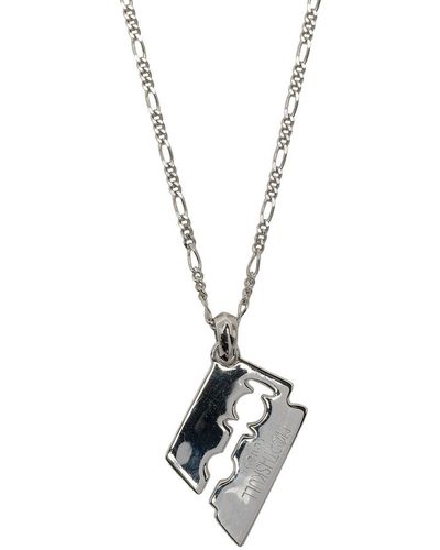 Northskull Blade Silver Necklace - Metallic