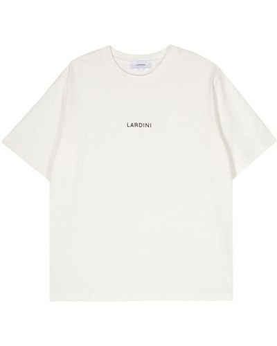 Lardini T-Shirt mit Logo-Print - Weiß