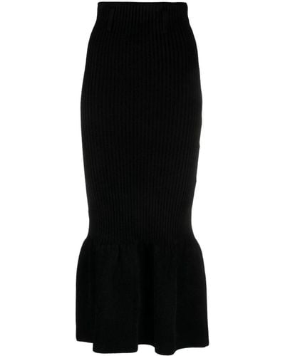 Philosophy Di Lorenzo Serafini High-waisted Mermaid-design Skirt - Black