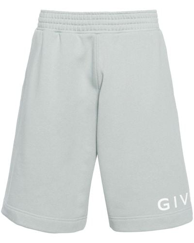 Givenchy Logo-print Jersey Bermuda Shorts - Grey